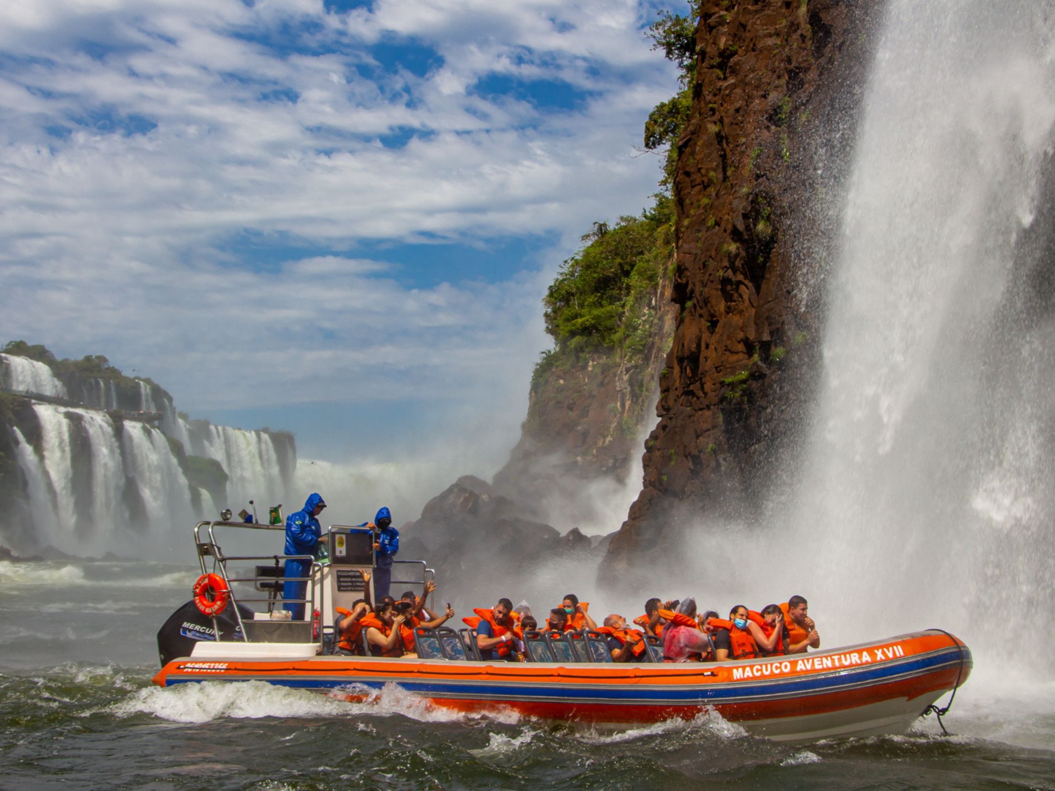 Get ready to get wet... with excitement! The boat takes you to the heart of the falls!