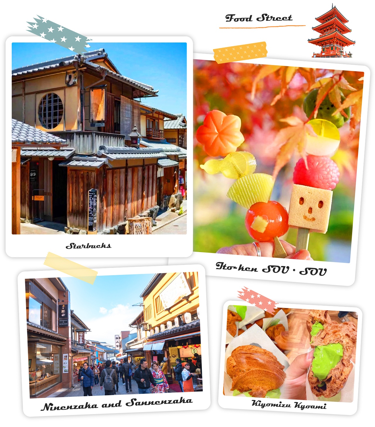 清水寺山腳的二年坂三年坂小吃街，滿布和風老鋪與地道美食，是邊走邊吃的散步天堂🍡