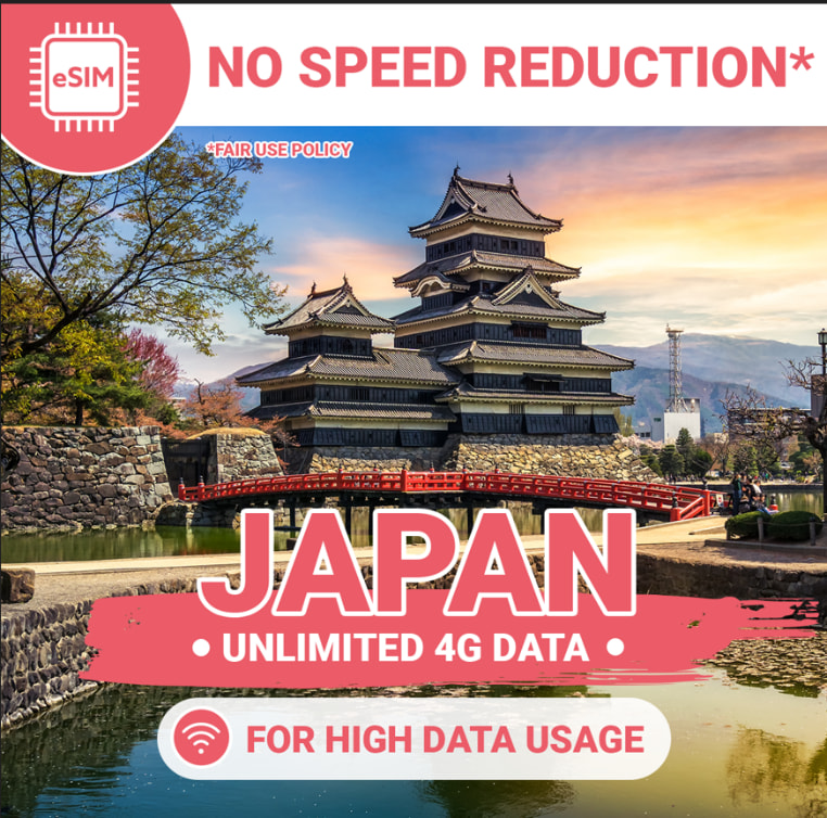 日本無限數據4G  eSIM卡