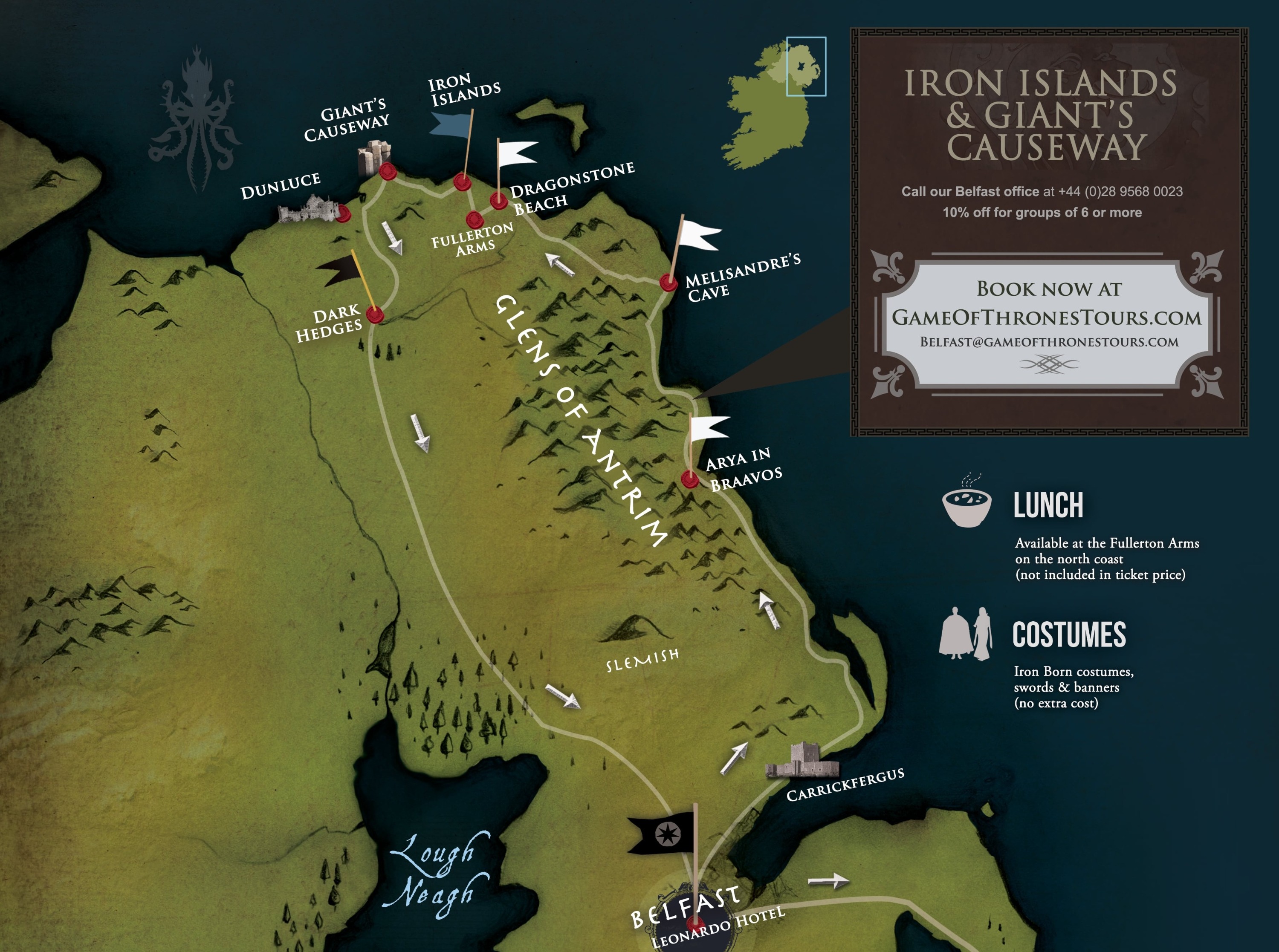 Game of Thrones - Iron Islands & Giant's Causeway from Belfast