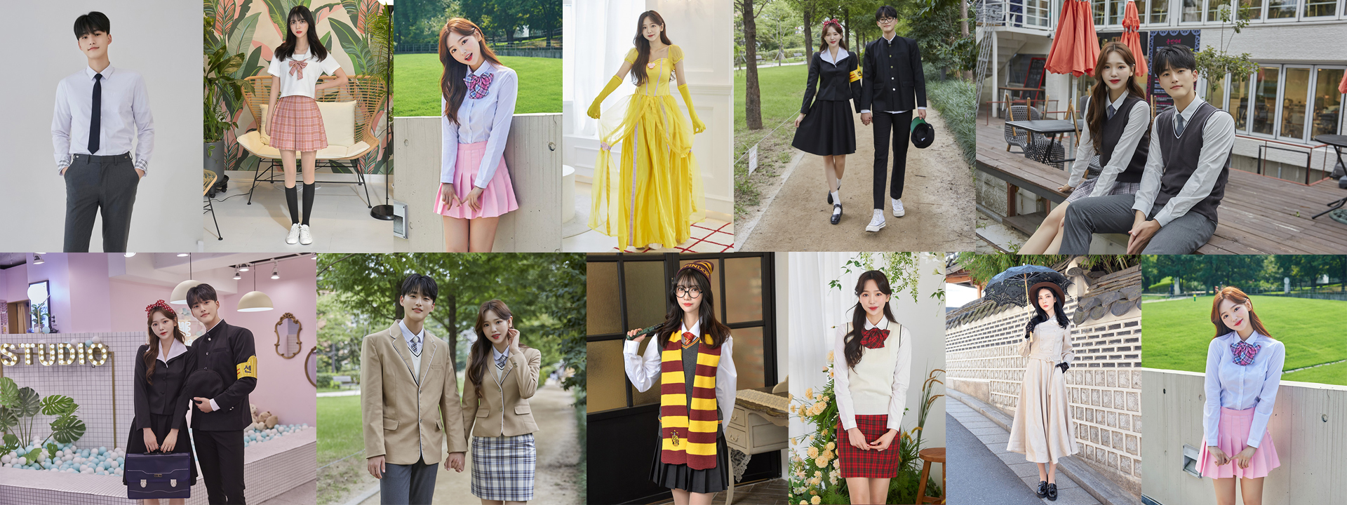 Lotte World Ehwa Korean School Uniform Rental Experience