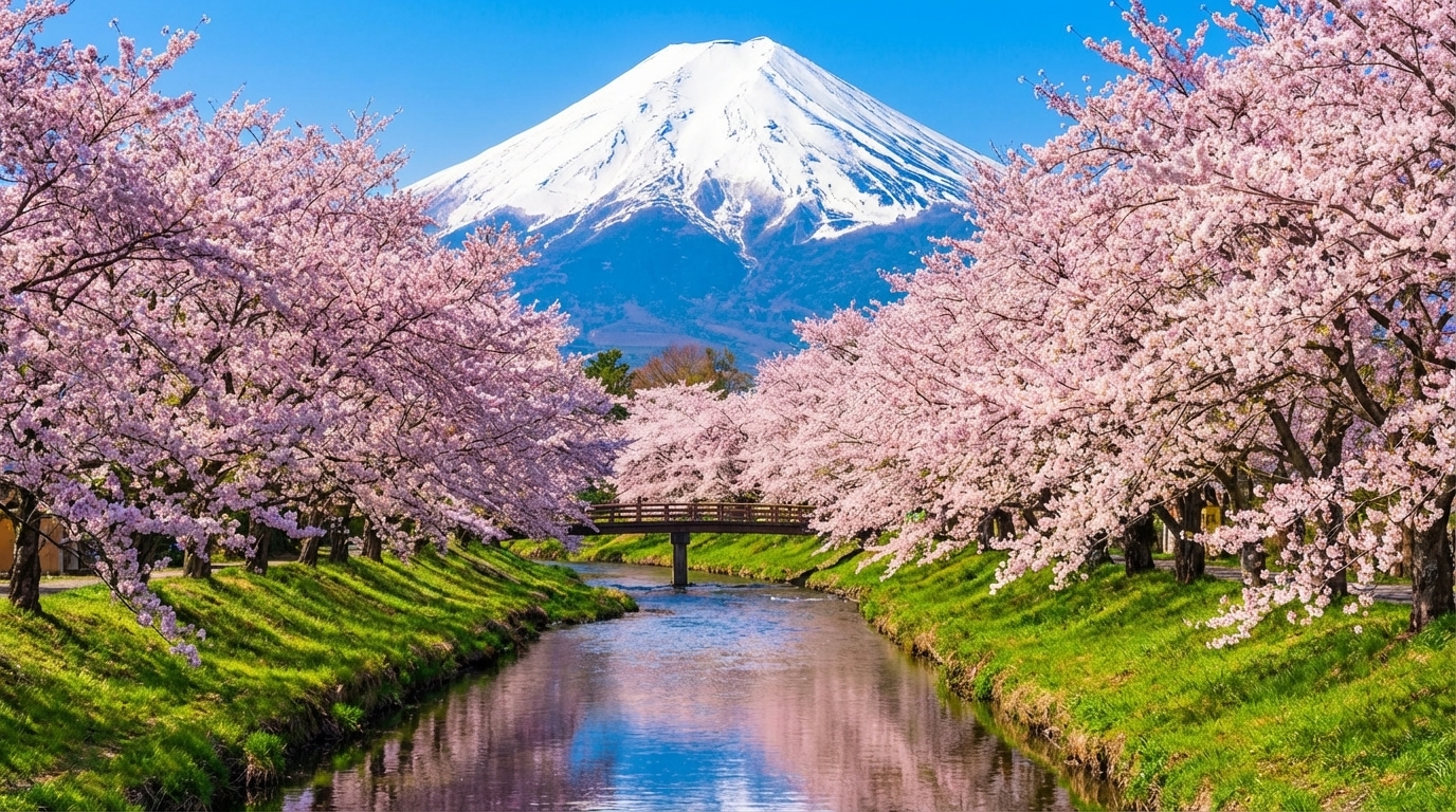 忍野八海以富士山雪水形成的八個清泉,與富士山美景相得益彰,是攝影師們的天然取景勝地。櫻花季新名莊川沿岸,染井吉野櫻成排,拍櫻花+富士山+清流同框,出片率極高。 忍野八海以富士山雪水形成的八個清泉,與富士山美景相得益彰,是攝影師們的天然取景勝地。櫻花季新名莊川沿岸,染井吉野櫻成排,拍櫻花+富士山+清流同框,出片率極高。