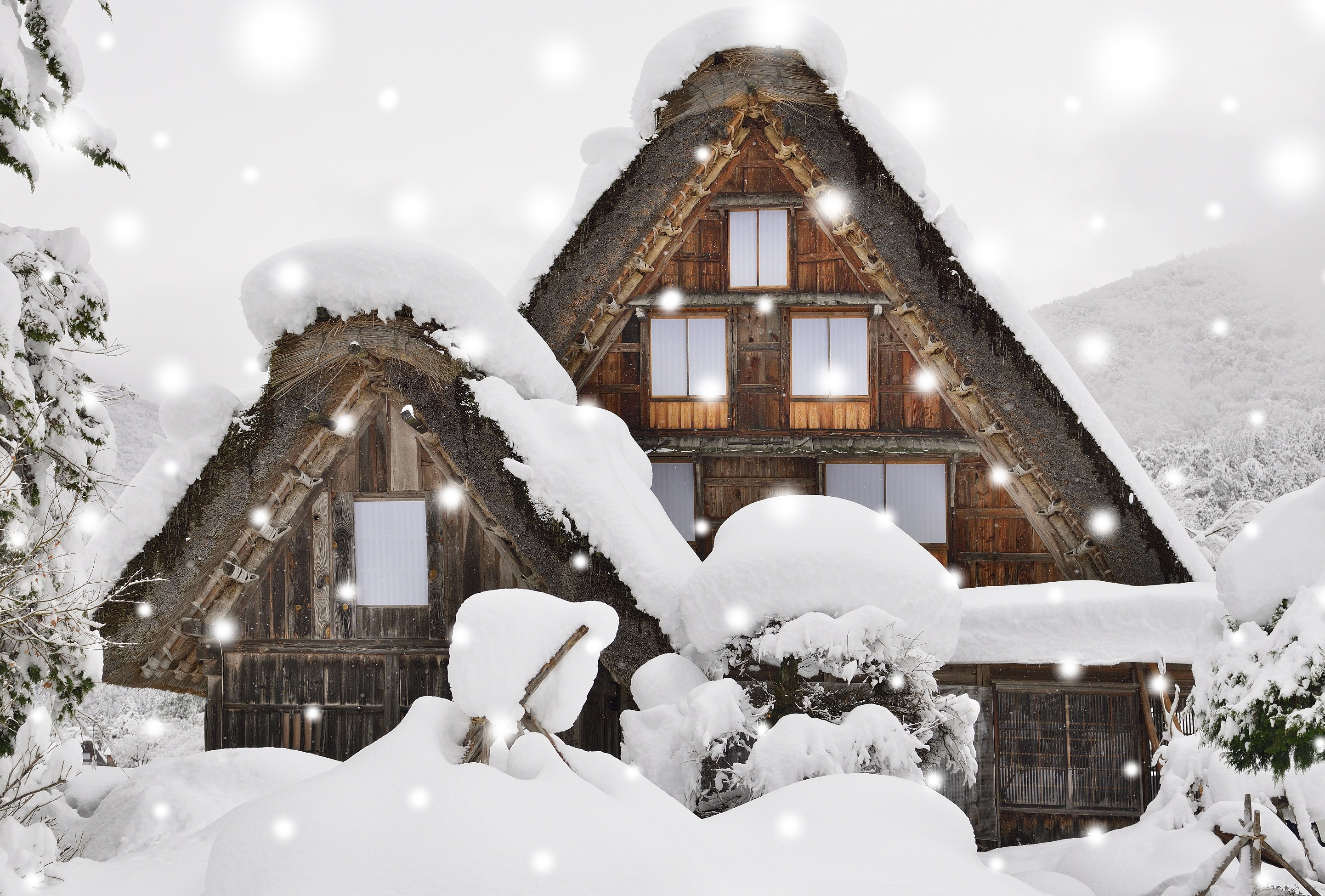 冬季時分，您將能盡情欣賞小鎮與村莊的絕美雪景