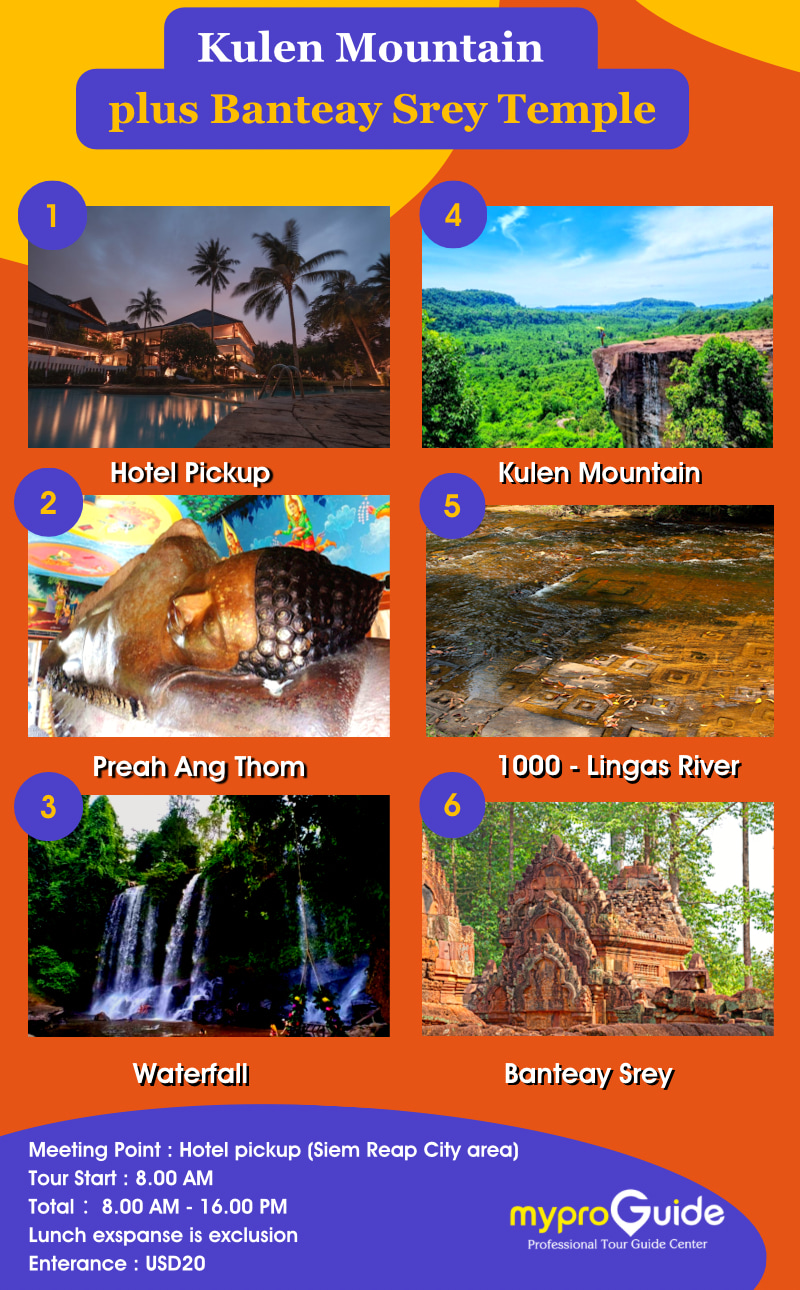 Kulen Mountain Plus Banteay Srei Temple Tour