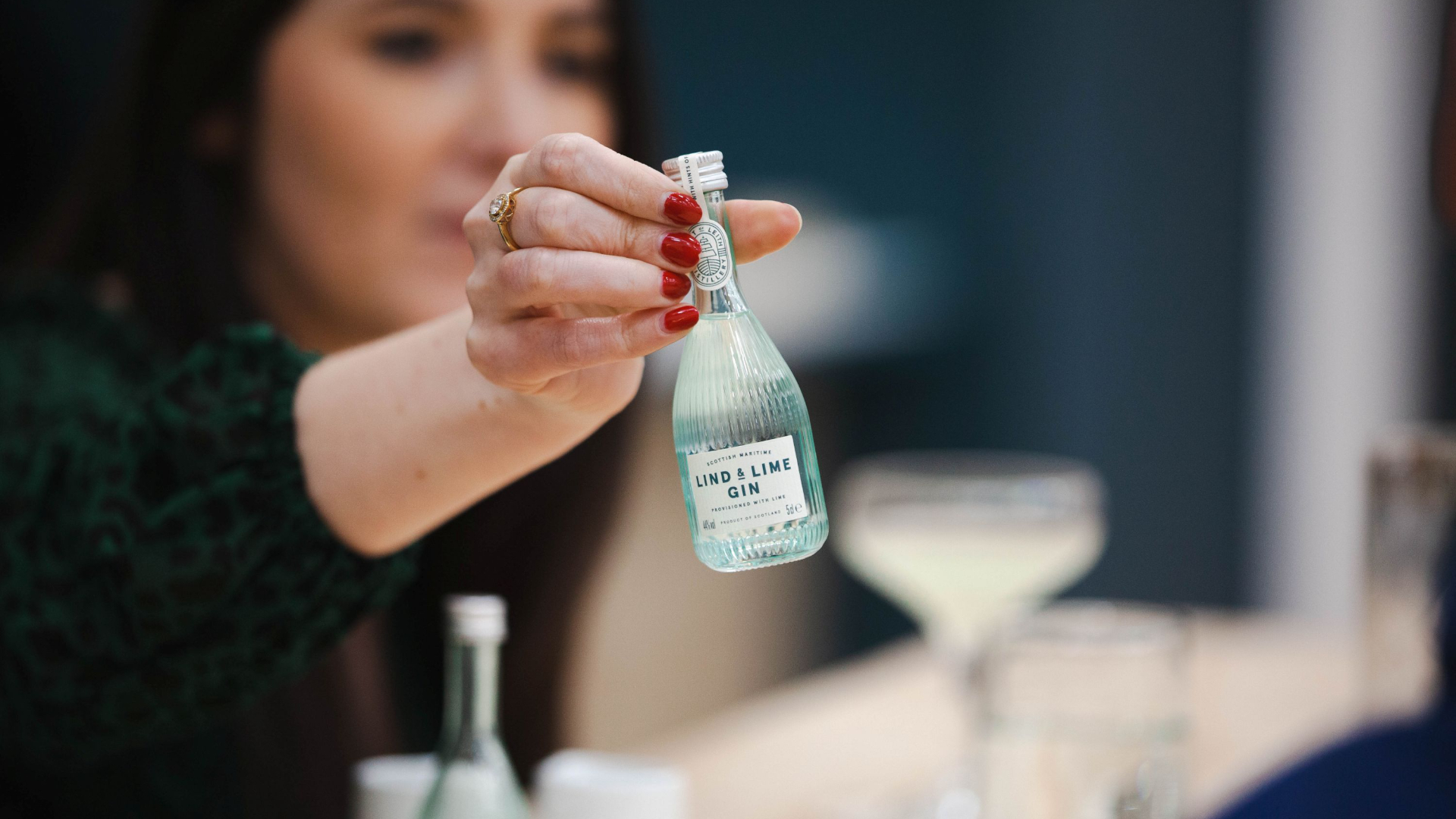 Pour, label, and seal your own mini bottle of Lind & Lime Gin