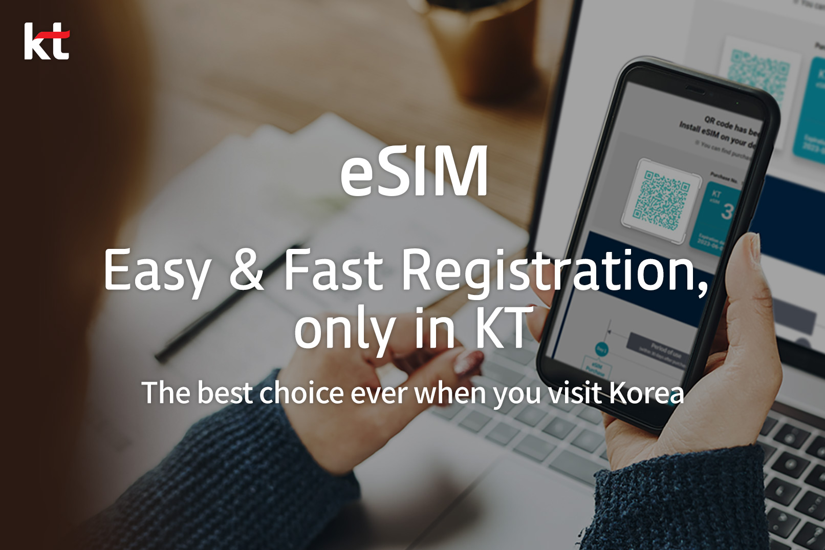 韓國無限流量上網 eSIM 卡（電子郵件寄送 QR Code）- KT