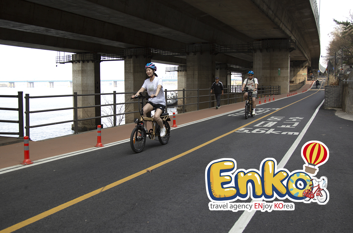 首爾漢江自行車道ENKO電動自行車騎行