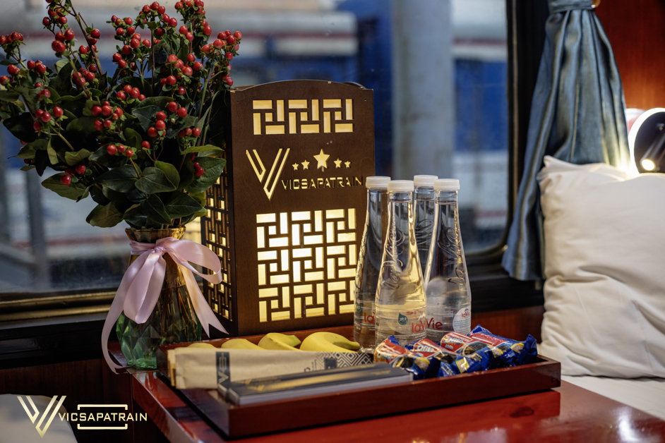 VicSapa 火車車廂內提供點心與飲用水