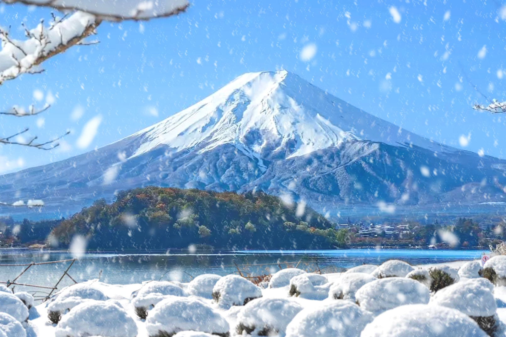 大石公園超美視角的富士山