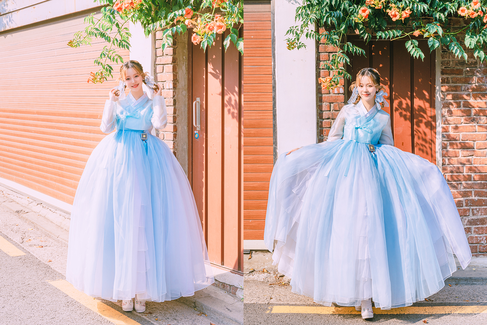 Photoshoot, Premium Hanbok Rental and Make-up at Gyeongbokgung