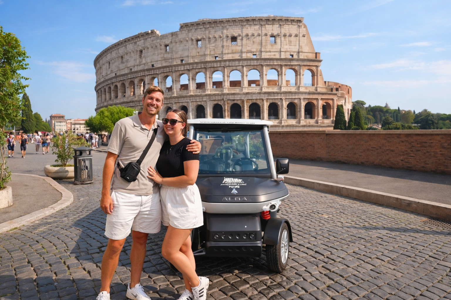 Rome: Private Golf Cart Tour with Artisanal Gelato Tasting