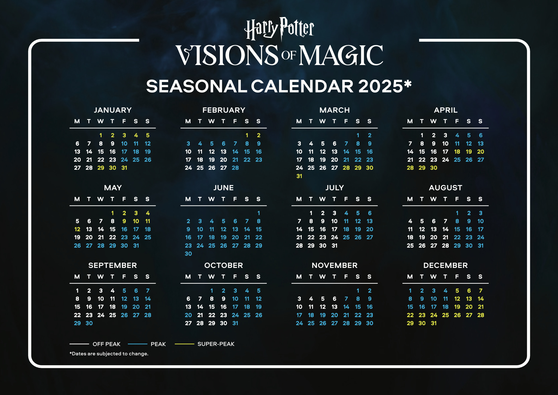 哈利波特季節日曆