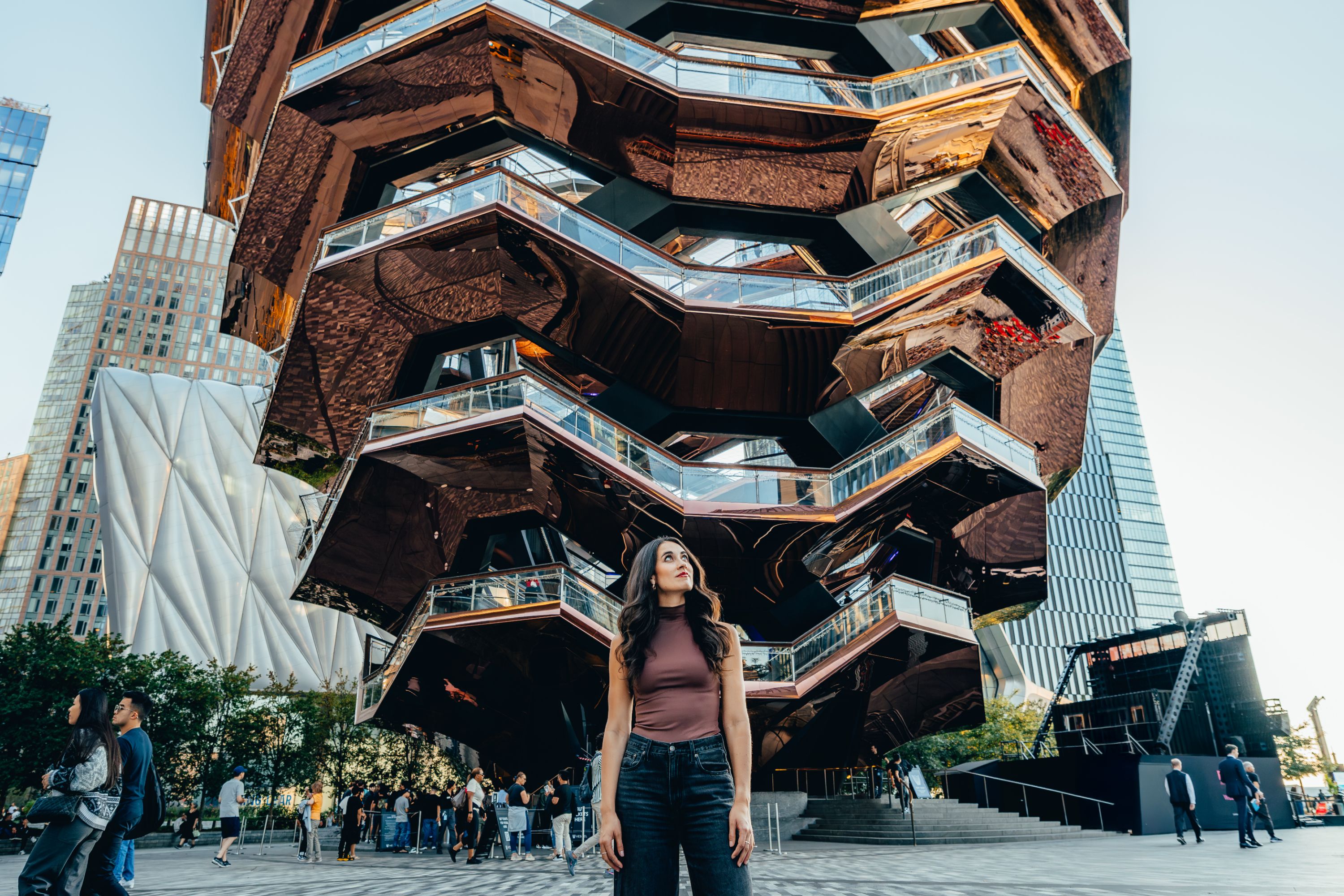 A moment of tranquility amidst the urban hustle—Vessel stands unique
