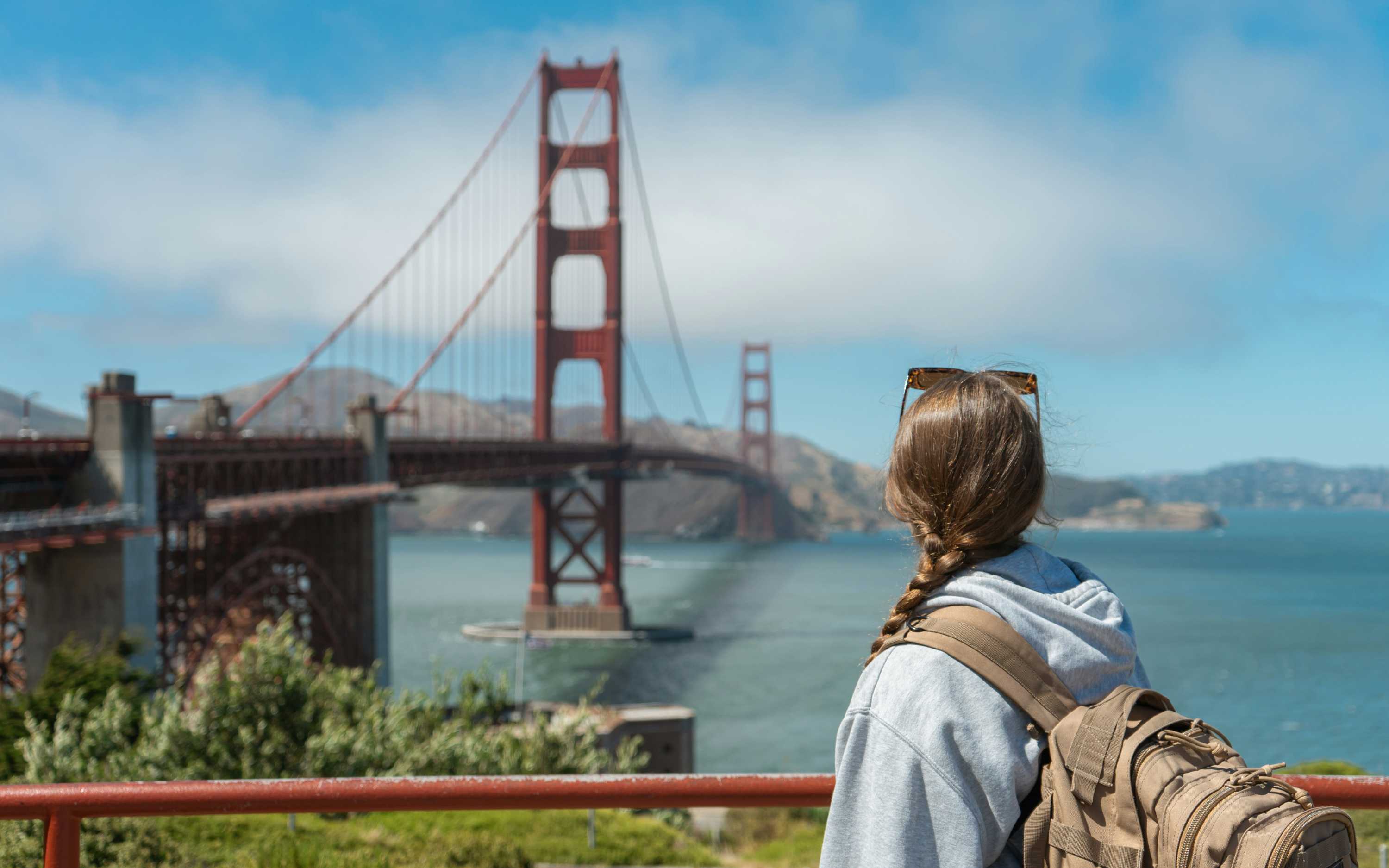 Take in the majestic Golden Gate Bridge from a scenic coastal viewpoint
