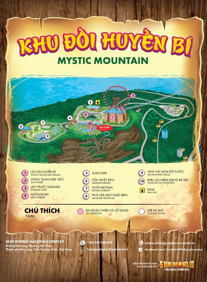 Queen Cable Car and Mystic Mountain Map