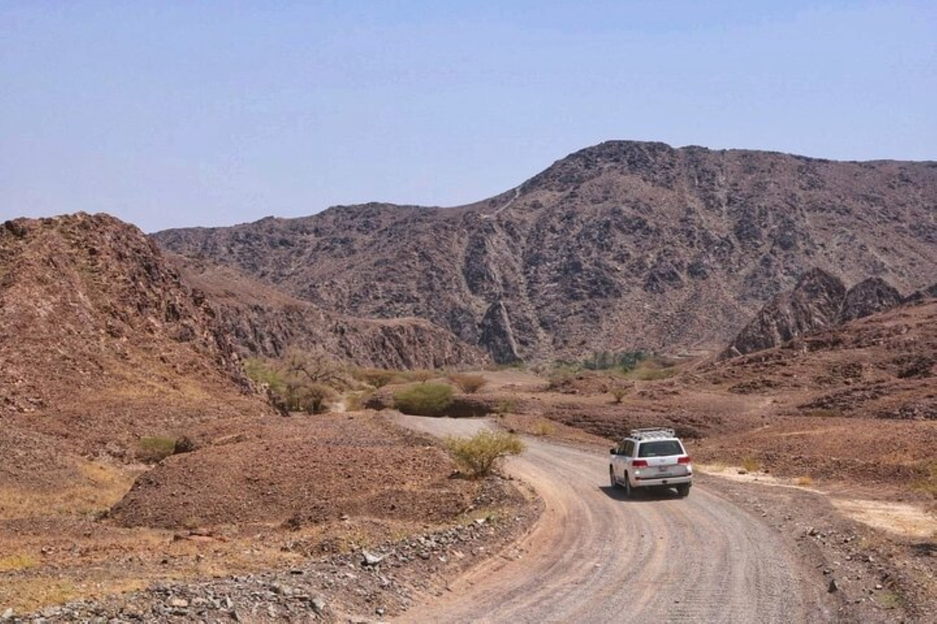 Private 4x4 Desert Drive, Wadi Shawaka Pool Visit with Lunch box