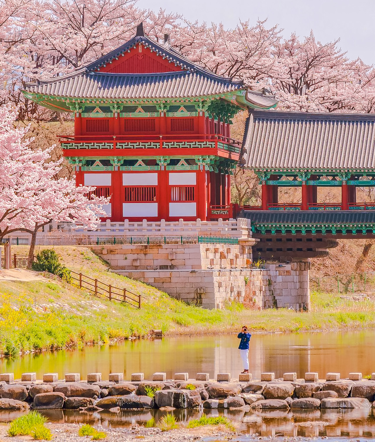 Woljeong Bridge is a beautifully reconstructed wooden bridge that originally dates back to the Silla Dynasty.
