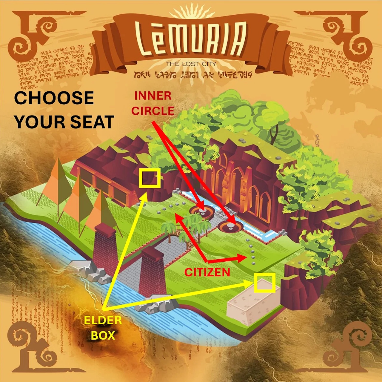 Choose your preferred seating by looking at this seat map