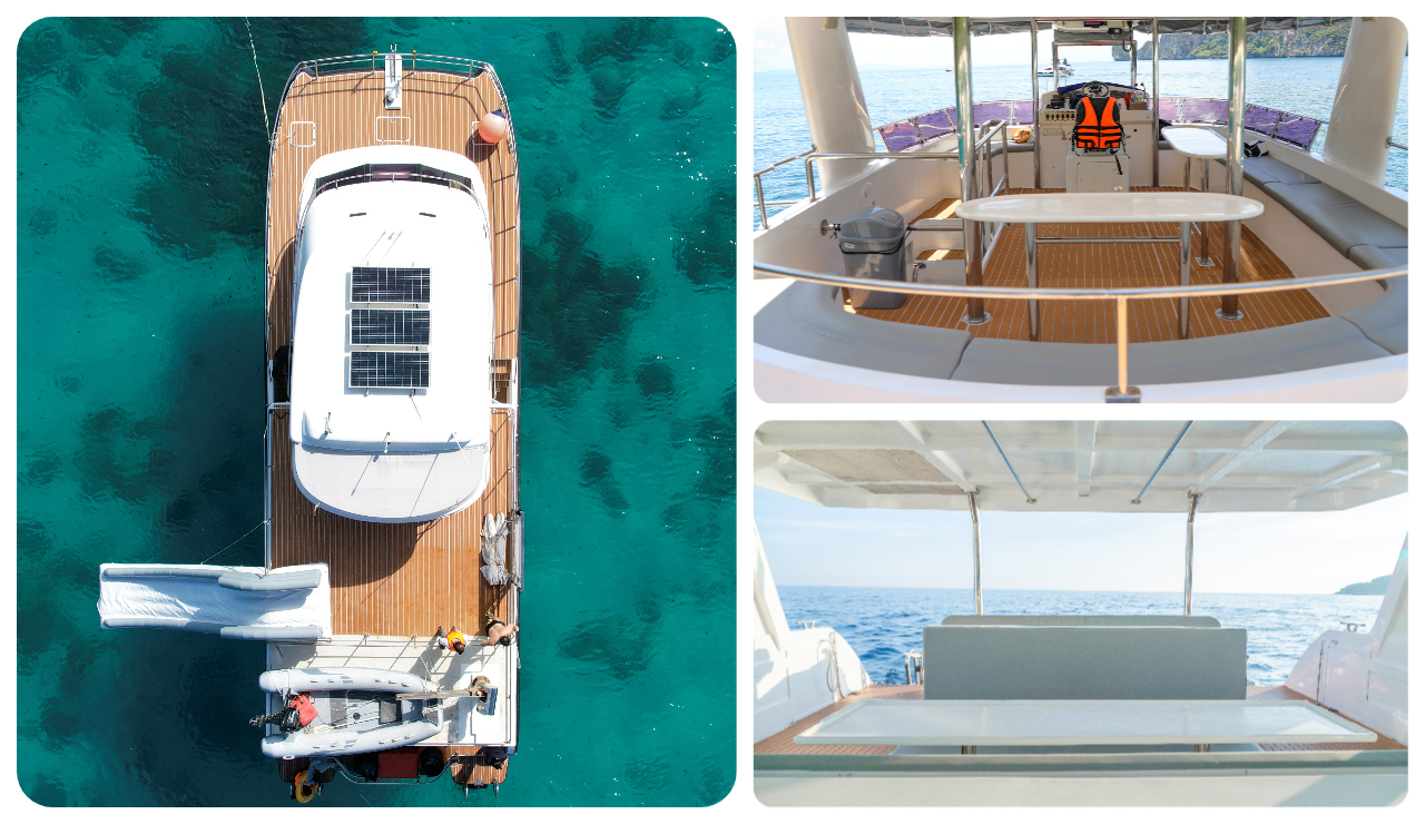 遊艇寬敞、平穩、舒適——不擁擠。
保證您擁有尊貴專屬的旅程！