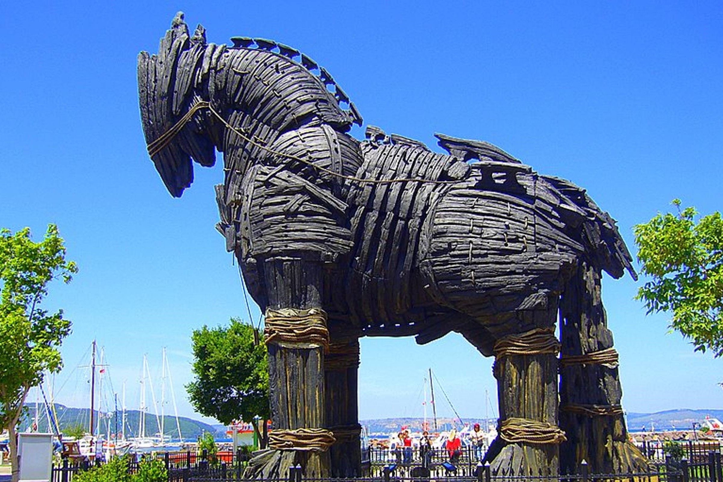 The famous Trojan Horse replica, used in the 2004 movie Troy