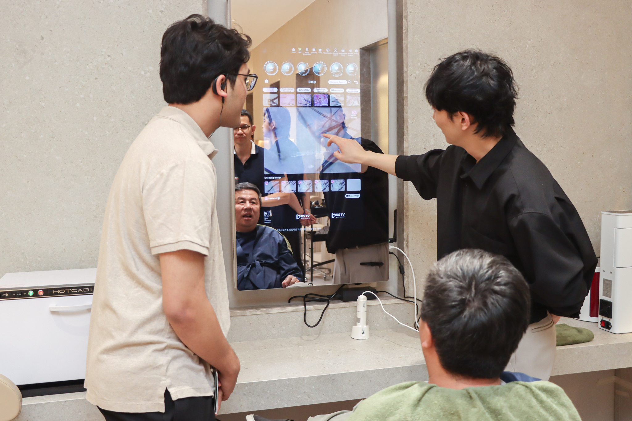 Microscopic diagnosis of scalp