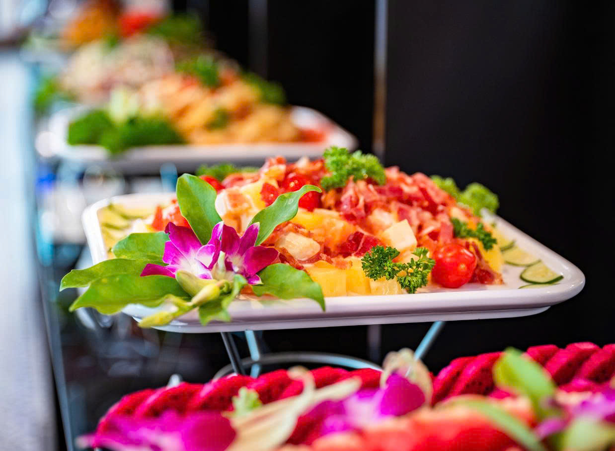 木瓜、西瓜、蘋果、鳳梨素食沙拉 木瓜、西瓜、蘋果、鳳梨素食沙拉