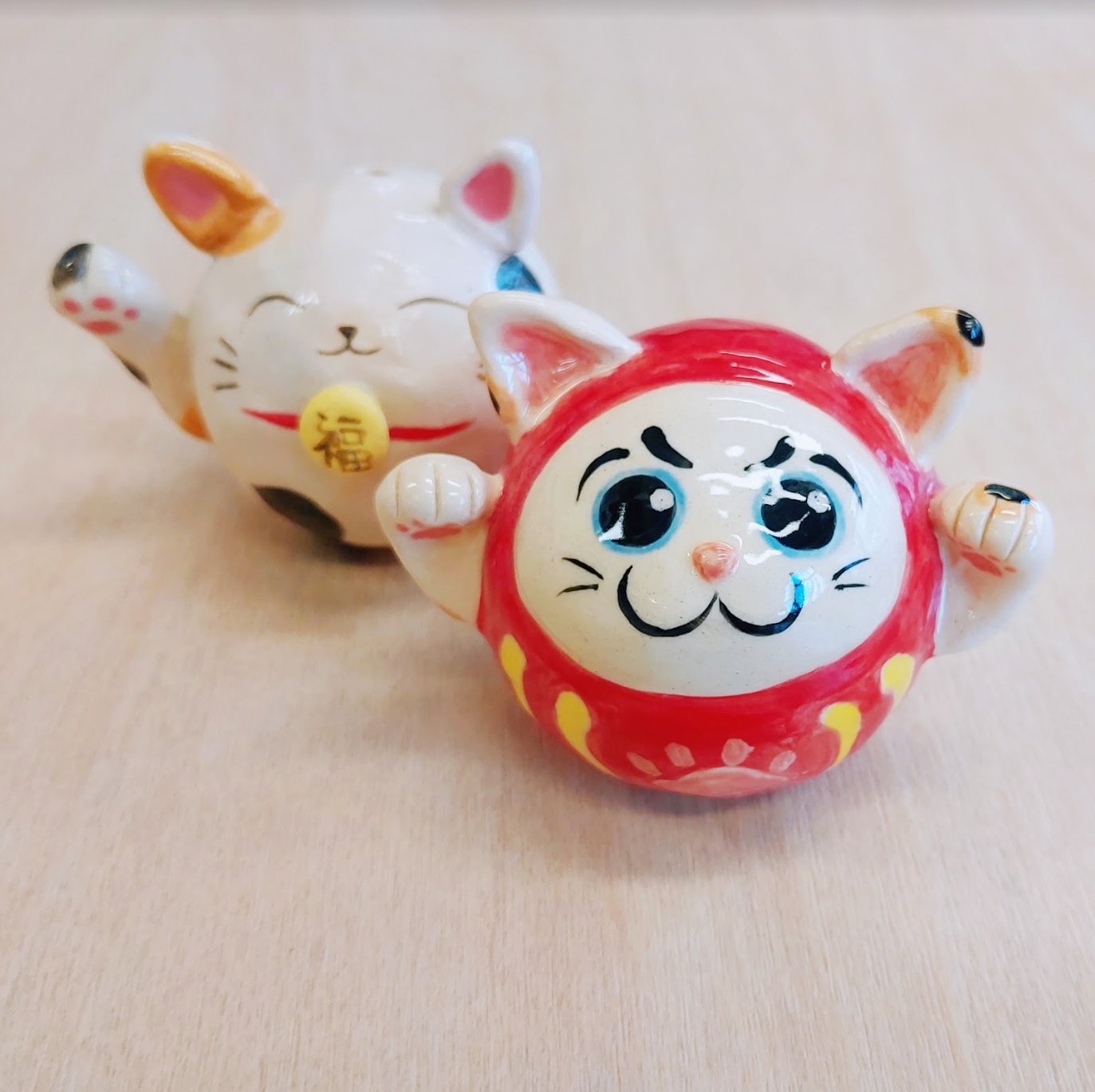 【買一送一】御守/達摩/招財猫工作坊｜陶瓷面授或線上禮物製作｜太子