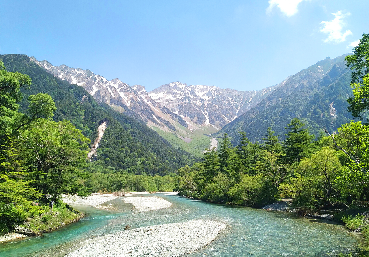 Panoramic view of the Hotaka Mountain Range