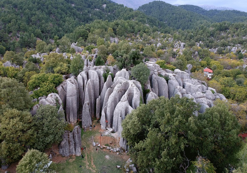 Tazi Canyon Selge and Adam Rocks from Alanya