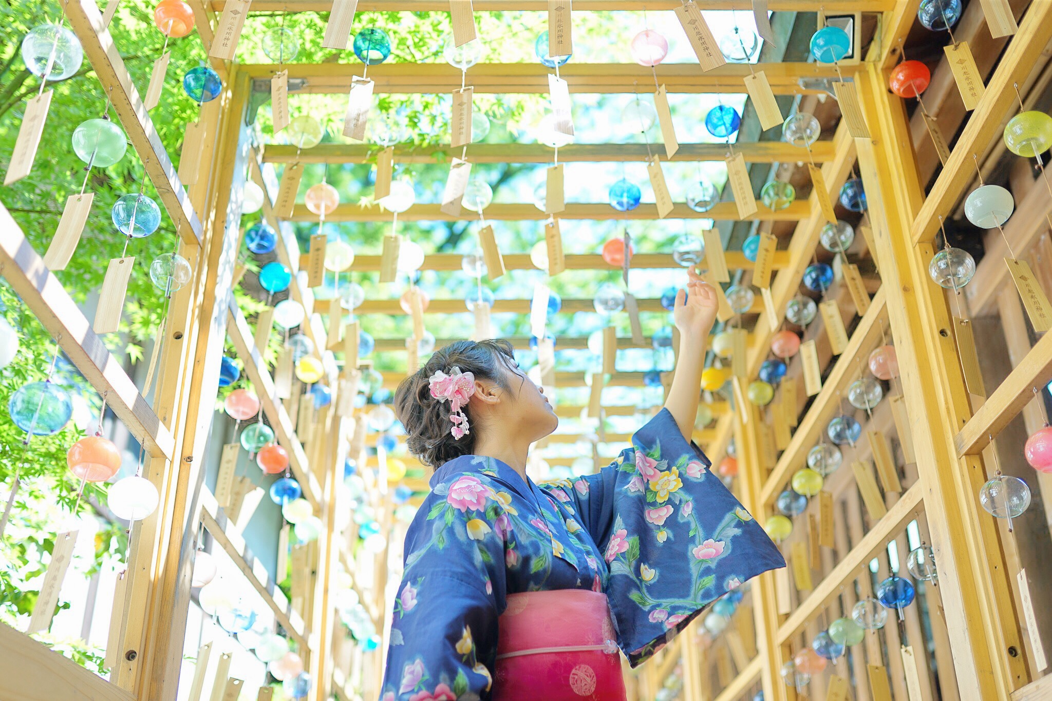 * Summer limited festival: 6/18～9/15 Hikawa Shrine - Wind Chime Festival
Every summer, Kawagoe Hikawa Shrine is decorated with thousands of wind chimes, making it look like a dream. Legend has it that wind can convey thoughts, and these colorful Edo wind 