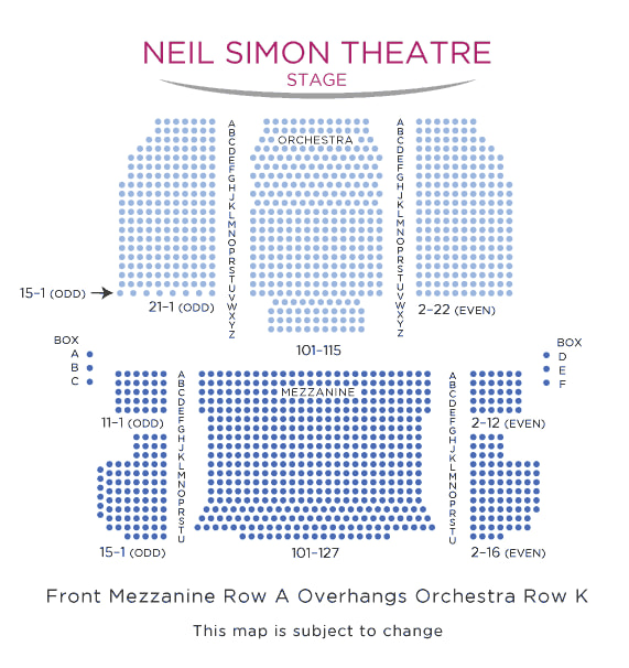 MJ broadway show seating
