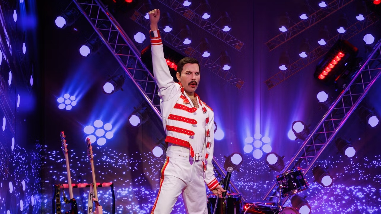Feel the energy and strike a pose with Freddie Mercury at the stunning waxwork display