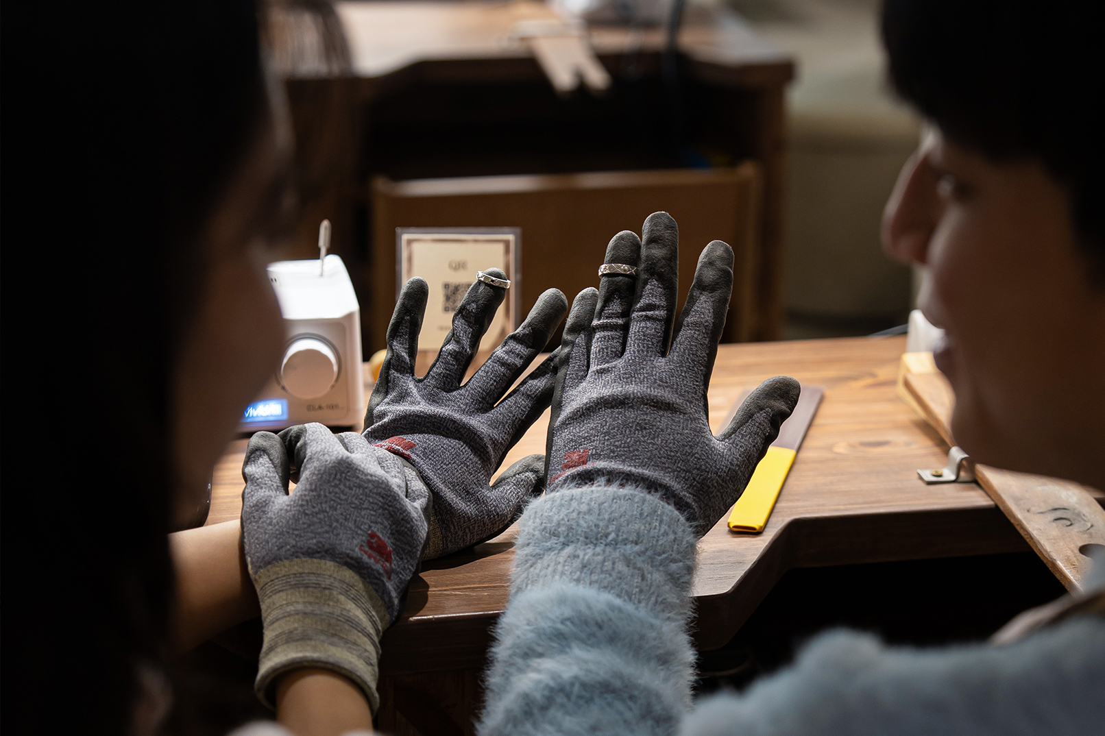 A photo of a couple’s hands