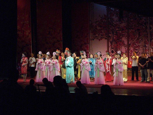 cast of sichuan opera performance on stage