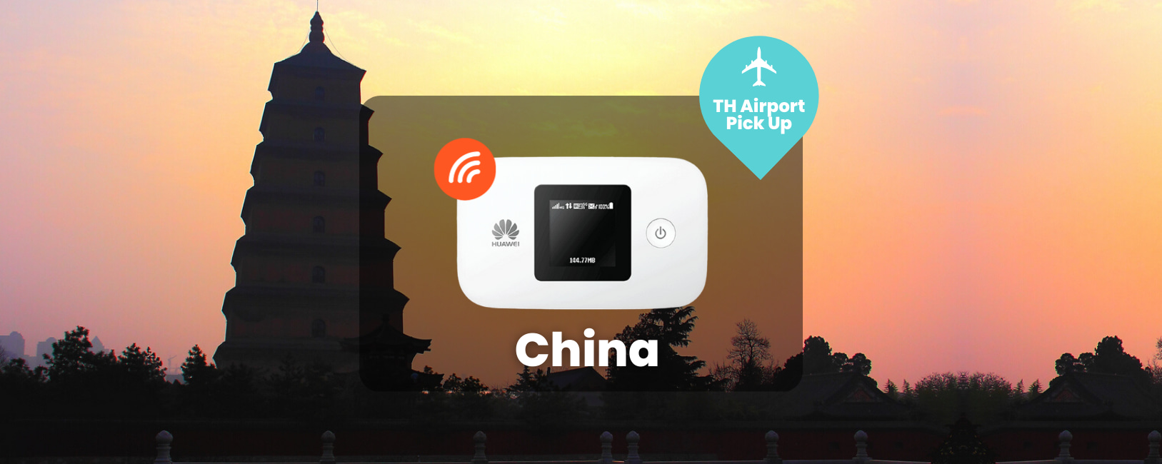 中國 & 香港 4G WiFi 無限流量分享器 （泰國機場領取）