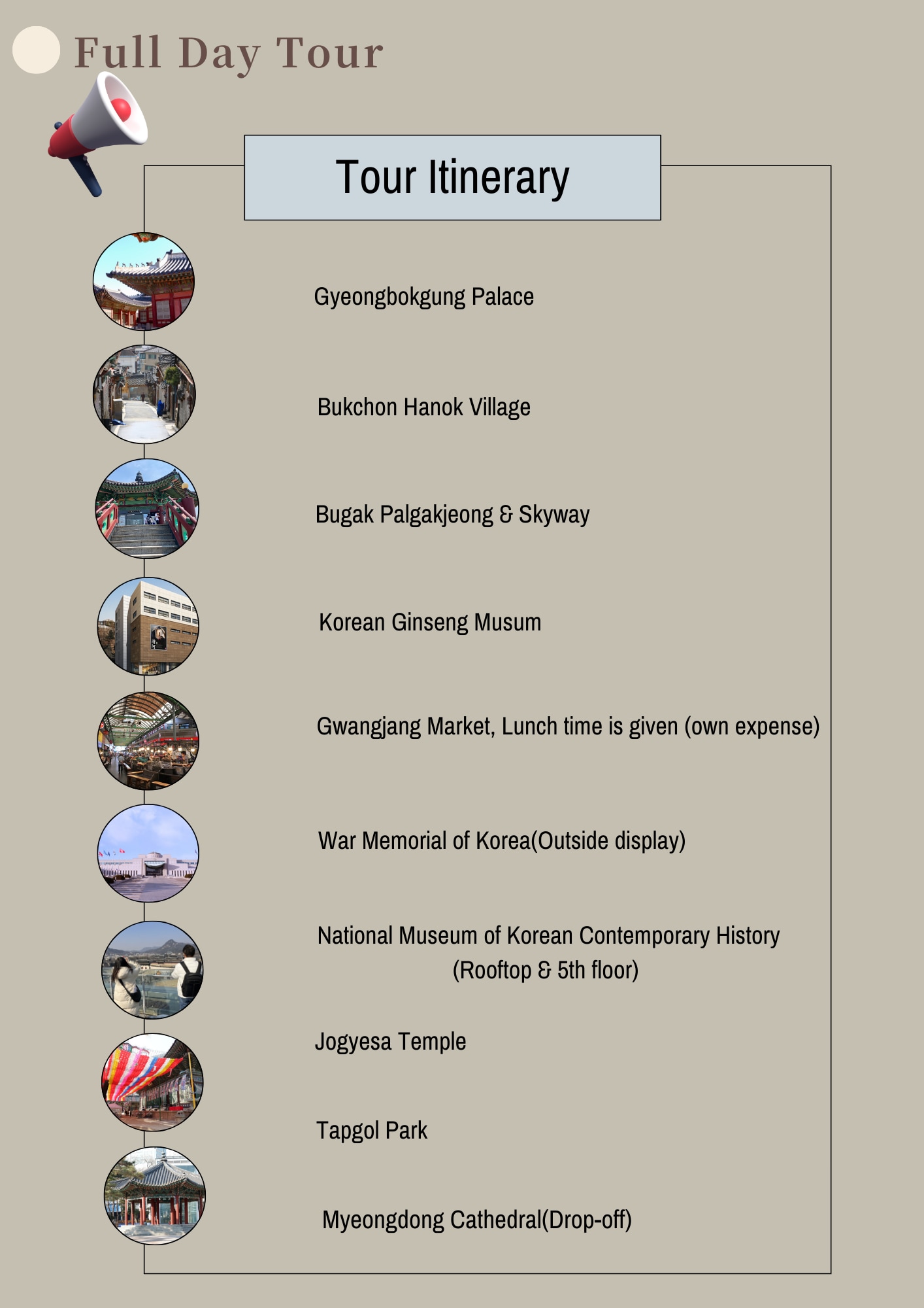 景福宮＆北村韓屋村＆廣藏市場之旅