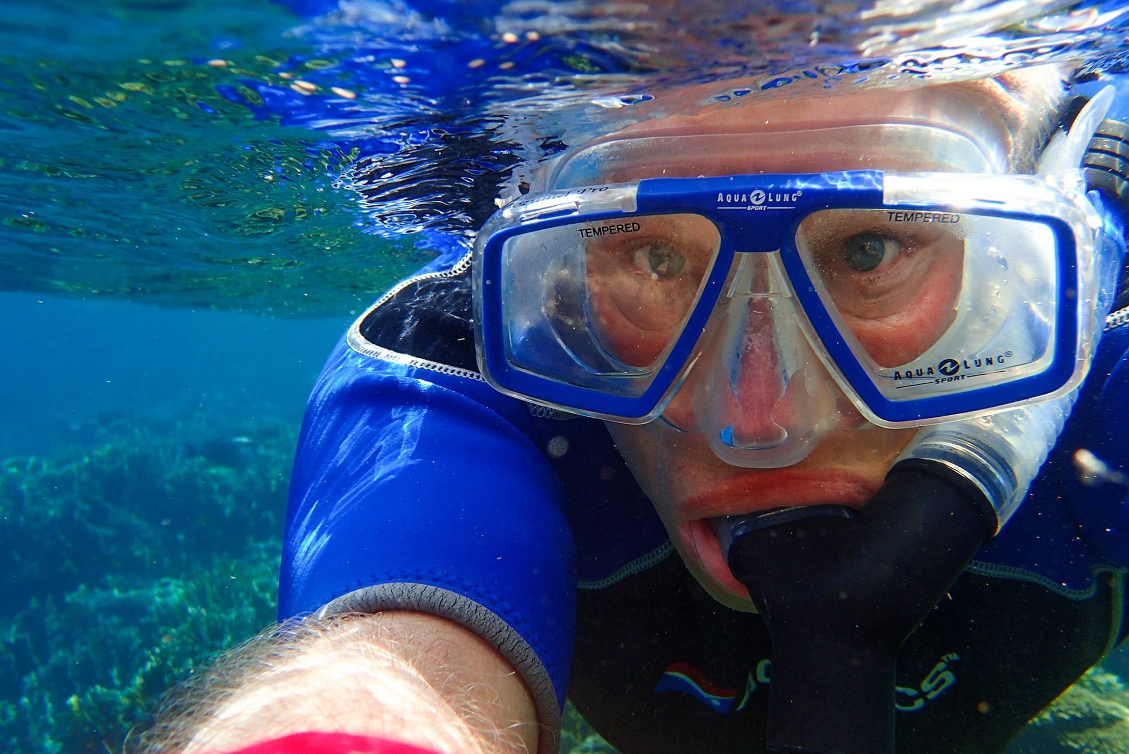 Snorkeling equipment and training are provided