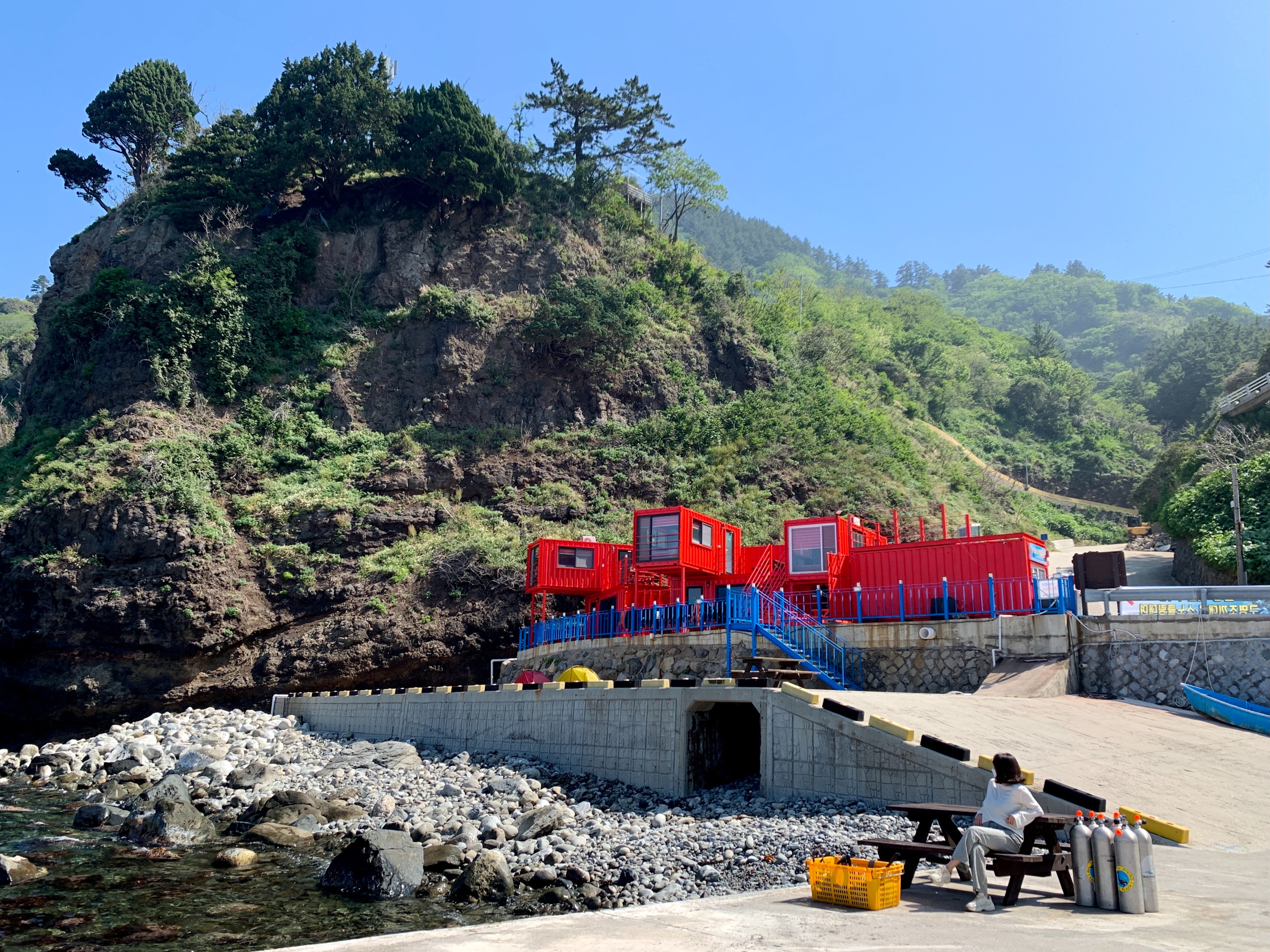 鬱陵島哈浦海水浴場 哈浦潛水度假村跳躍之旅體驗