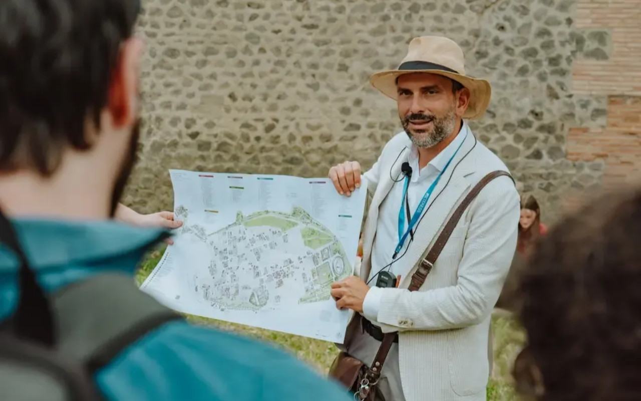 Tour di gruppo di un'intera giornata a Sorrento, Pompei ed Ercolano