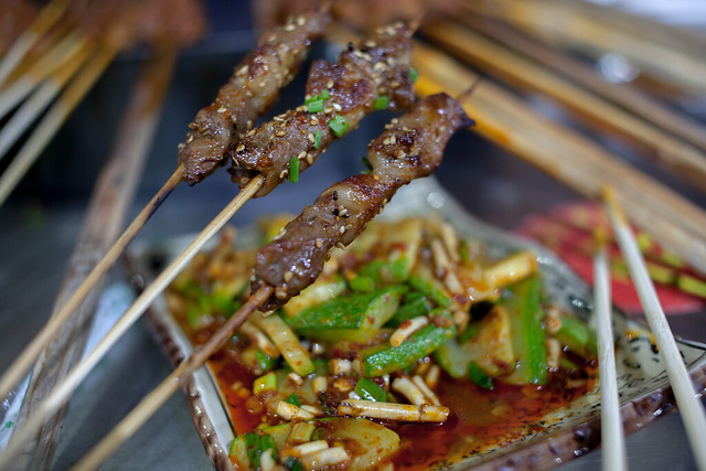 barbecue during the chengdu private foodie day tour