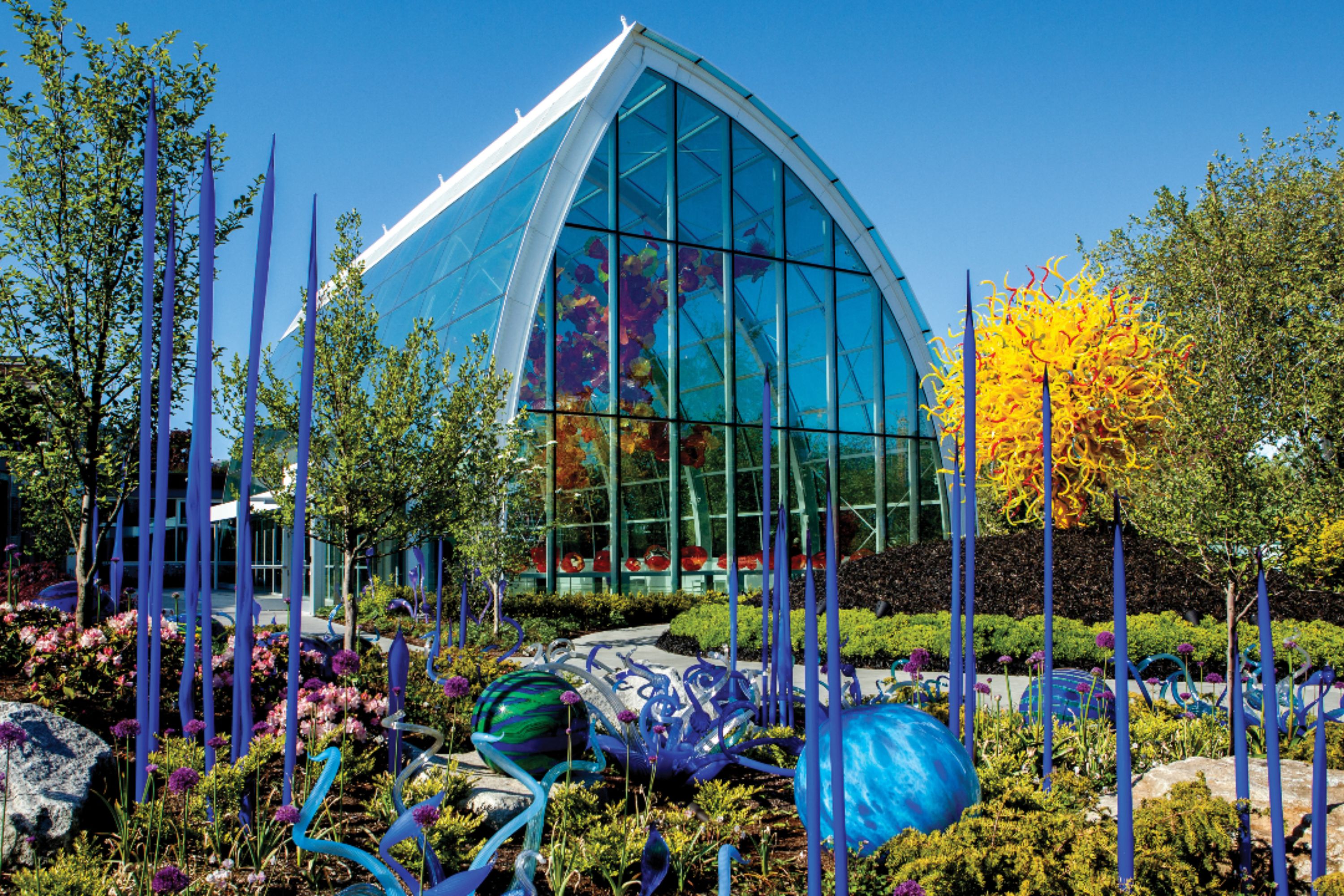 Check out the iconic glass floor at Chihuly Garden and Glass at Downtown Seattle with Seattle CityPASS® (Seattle c3)