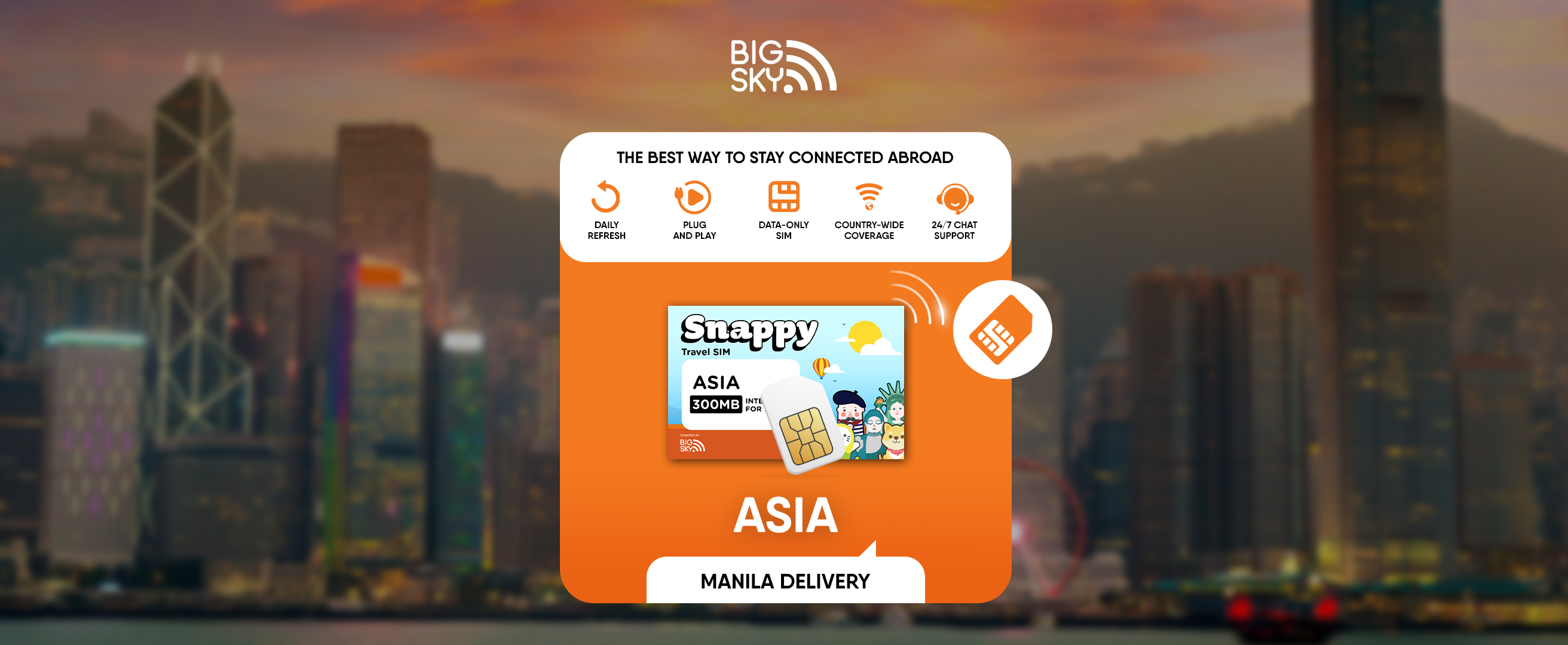 BIG SKY SIM Card (MNL Delivery) for Asia
