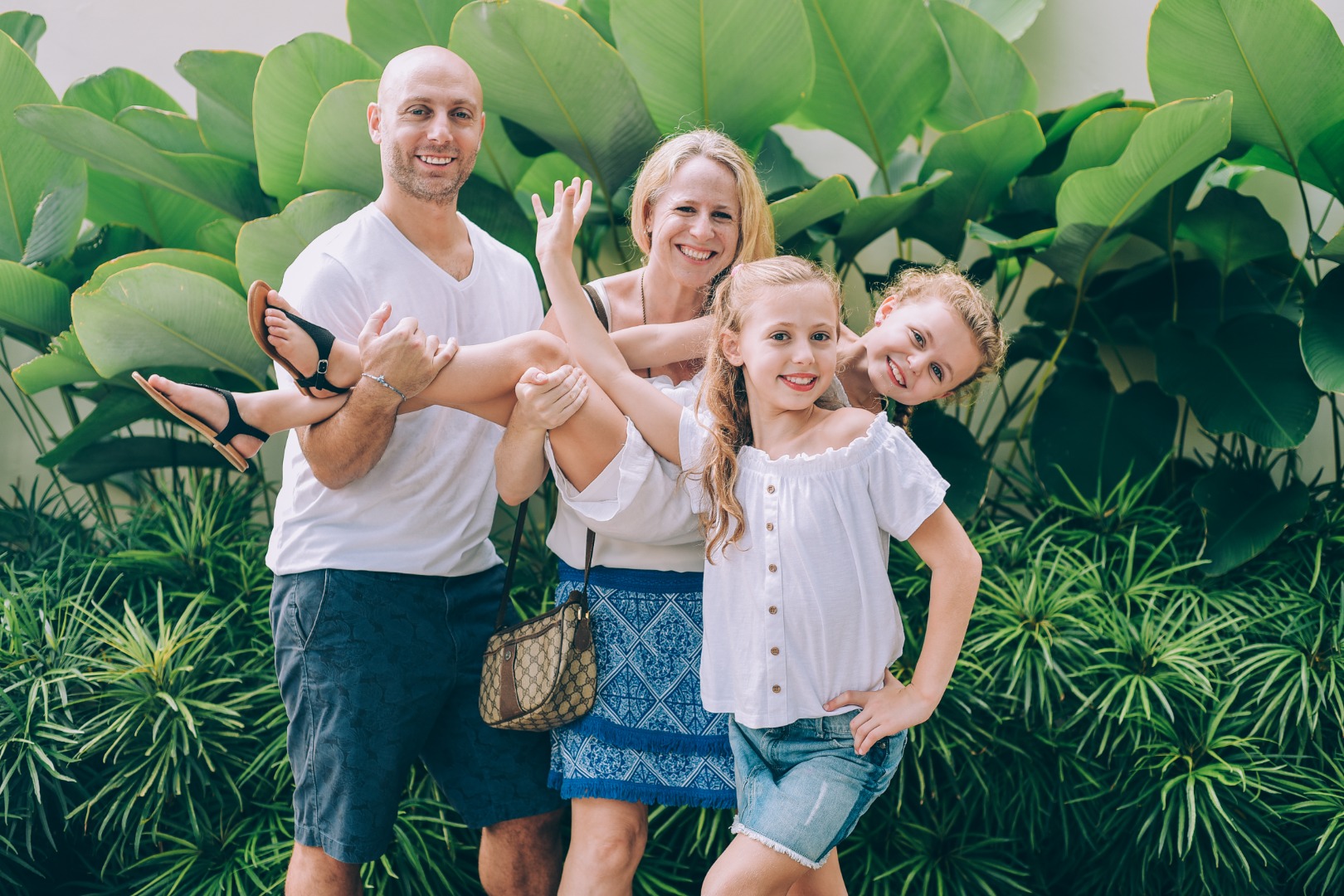 family in Chinatown Singapore