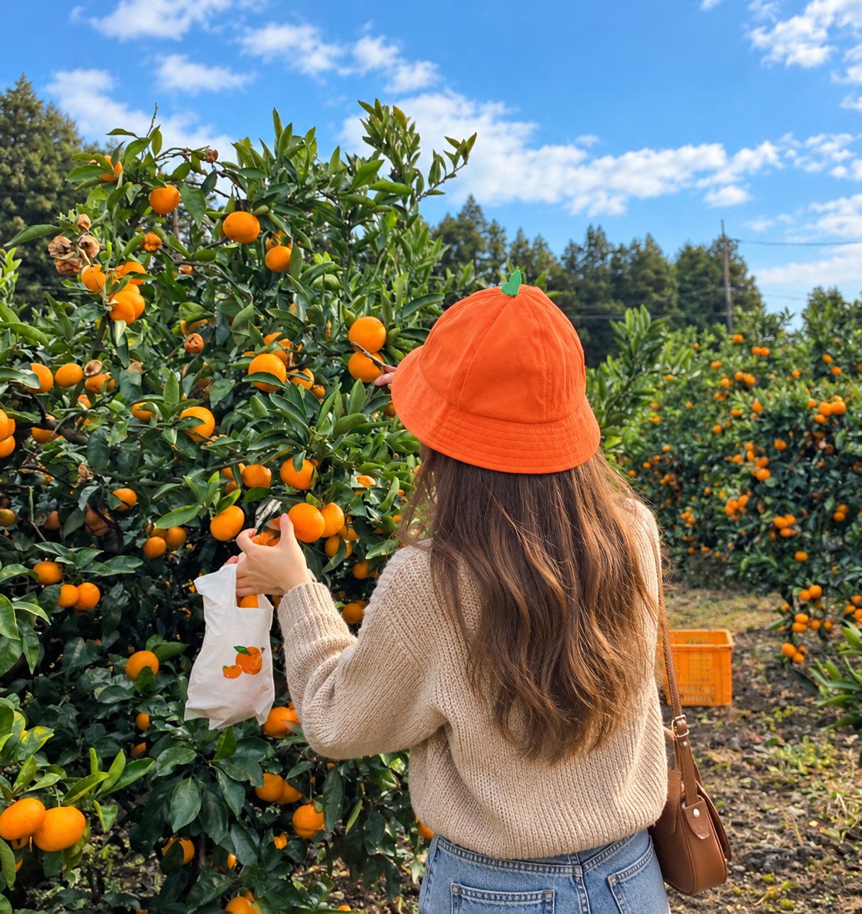 🍊新鮮濟州橘子採摘體驗（可選，現場支付：8,000 KRW）
親手從樹上摘取香甜的橘子，品嚐剛採收的新鮮風味。