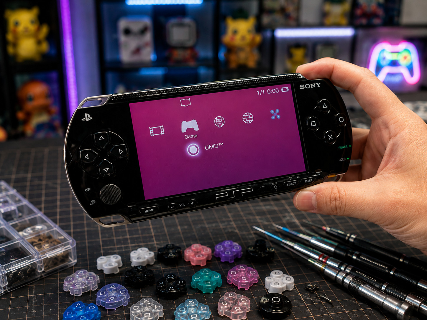 Pixel Lab Tokyo: PSP-1000 IPS Mod Workshop with 32GB SDCard