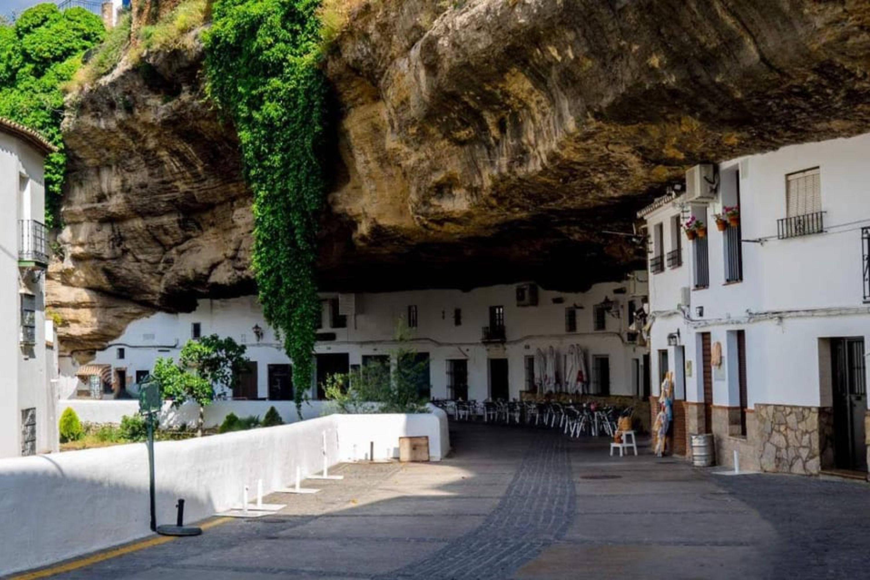 Wander through Setenil's unique streets where nature and architecture blend beautifully