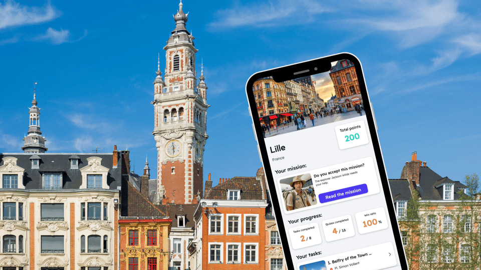  Lille Exploration Game and City Tour on your Phone