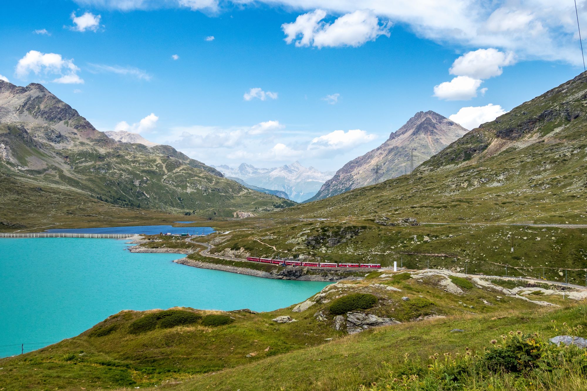 St. Moritz and Swiss Alps with Bernina Red Train from Milan