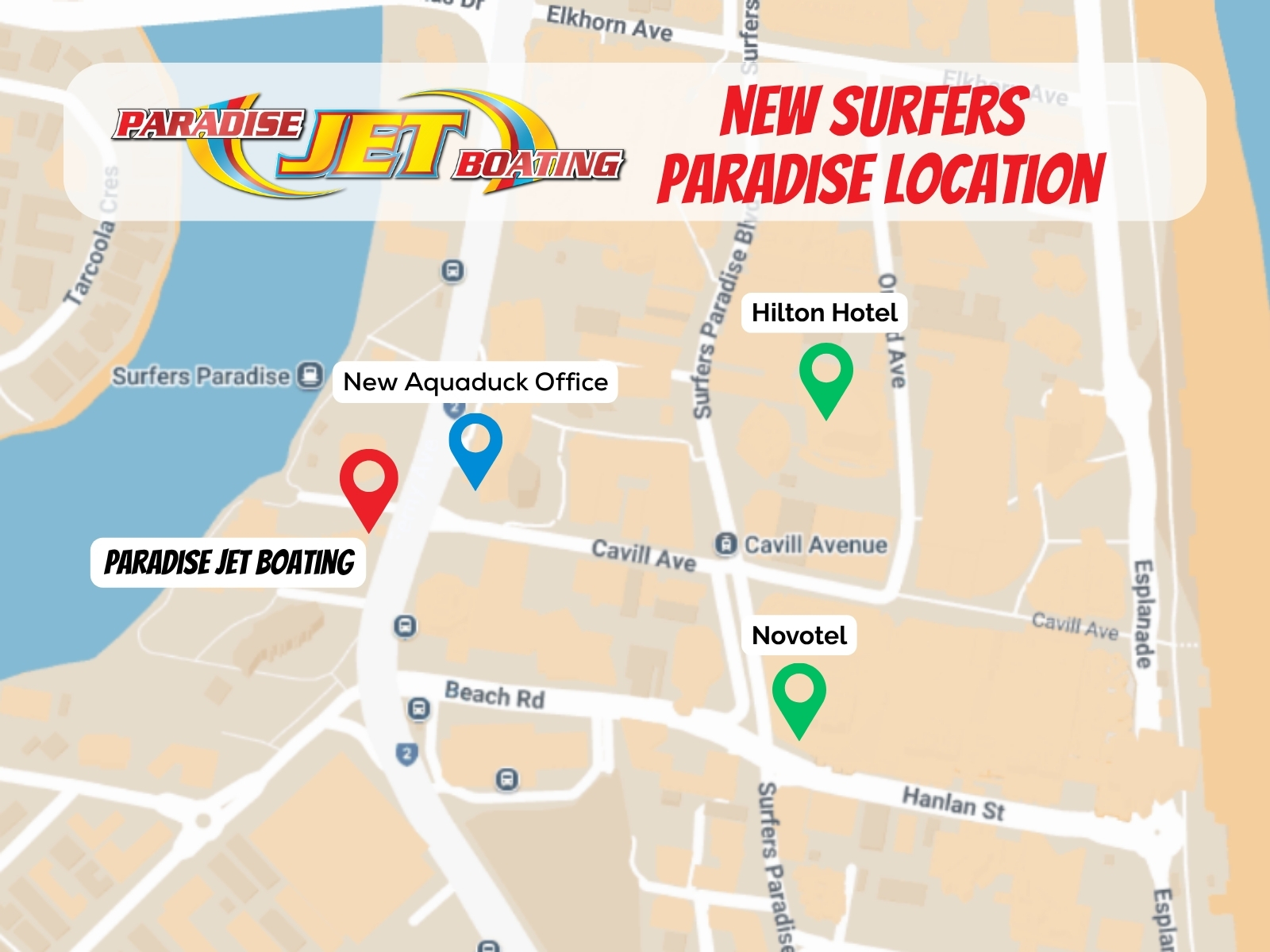 Paradise Jet Boating New Location Map