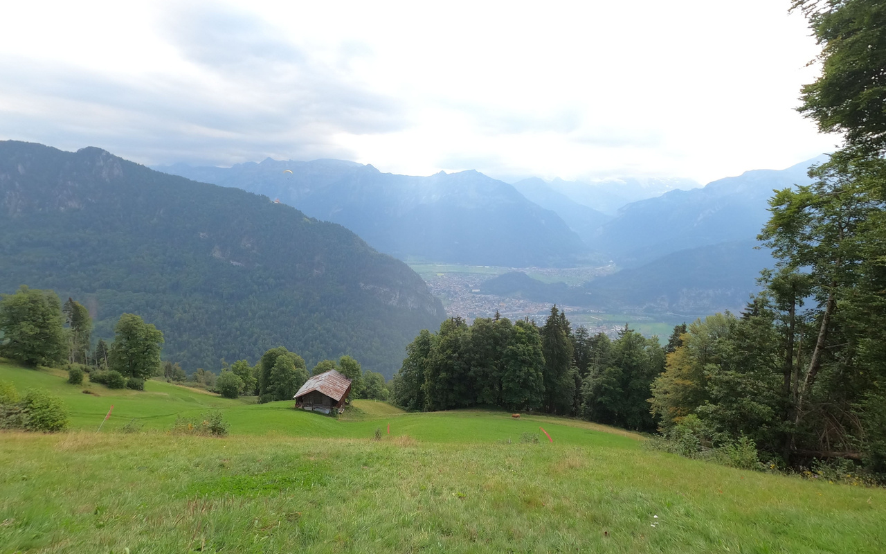 Anticipating an incredible tandem delta flight adventure high above Interlaken, Switzerland